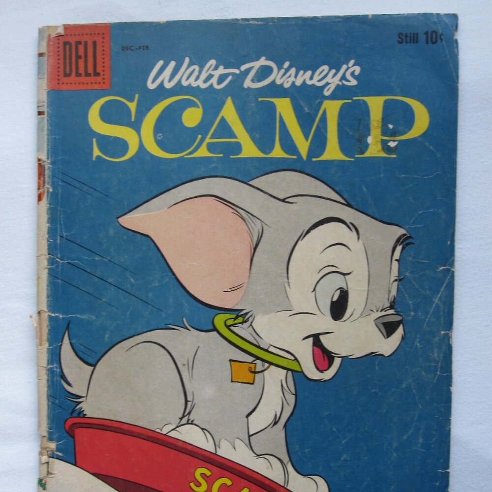 1959 Dell Comic Book: Walt Disney's Scamp #8, 10c cover